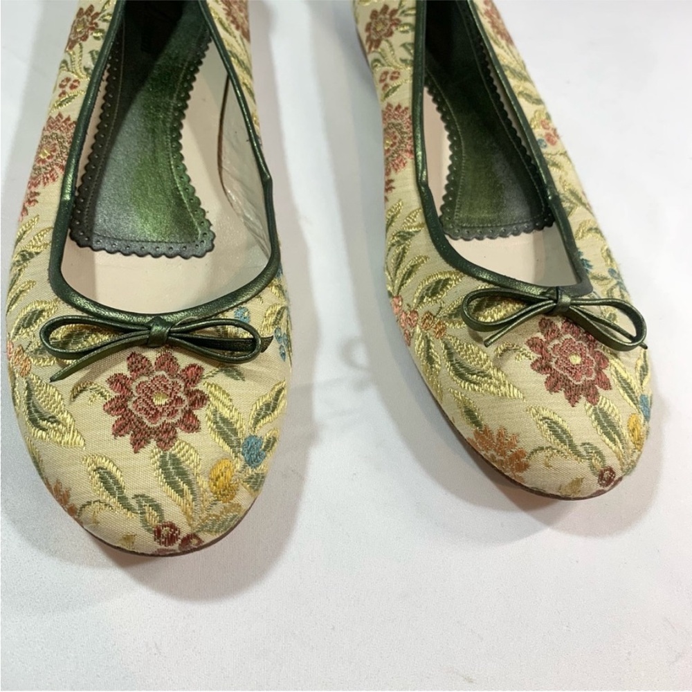 DELMAN Tapestry Ballet FLATS Size 10 - Picture 9 of 13
